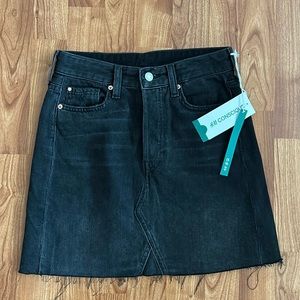 NWT H&M CONSCIOUS Black Denim Mini Skirt